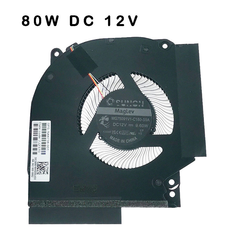 Laptop cpu gpu kylfläkt för hp gaming victus 16- r tpn -c169 n44738-001 mg75091 v 1-c180-s9a mg75091 v 1-c190-s9a dc12v: Blå