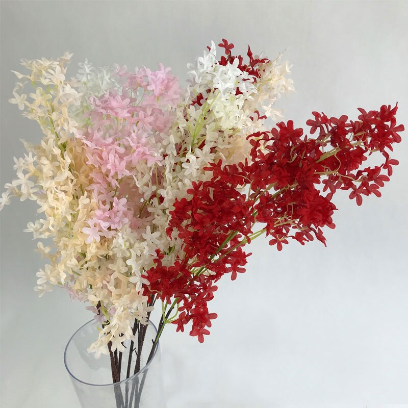 Flores lilas de seda artificiales deslumbrantes, 1 ramo de flores de seda sintética Lila, ramo de novia, decoración para el hogar, boda, Año
