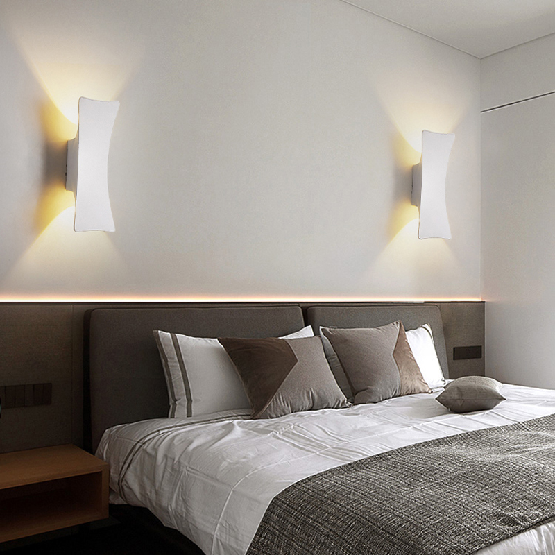 Utendørs vanntett 6w led vegglampe enkel stil hjeminnredning led gårdsplass port terrasse balkong hage veranda vegglampe  ac85-265v
