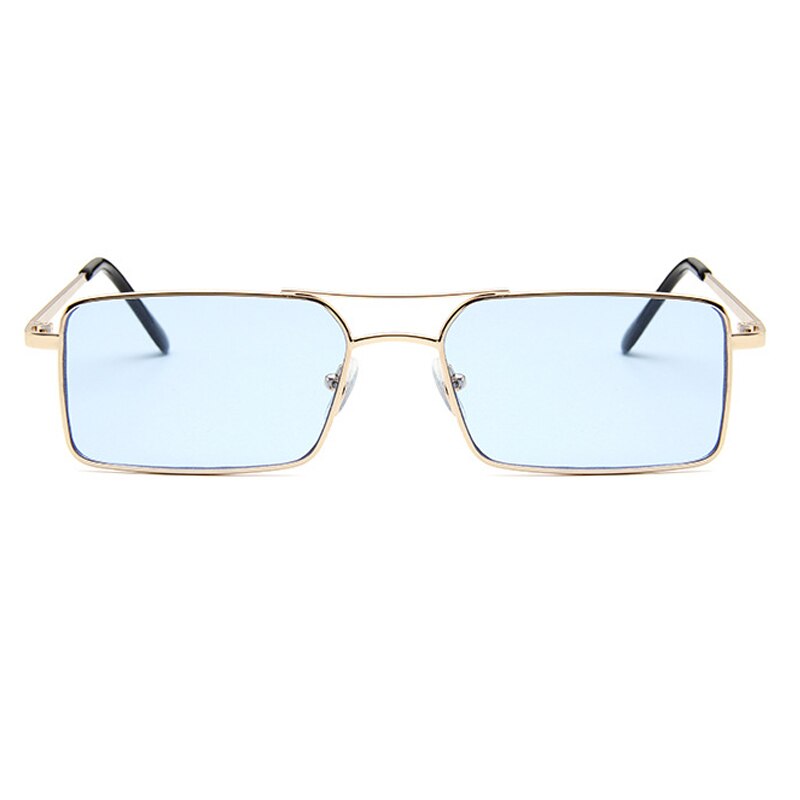 Oec cpo vintage firkantet metal steampunk solbriller damemærke metal punk solbriller kører mænd oculos de sol  o156: C4 guld-blå