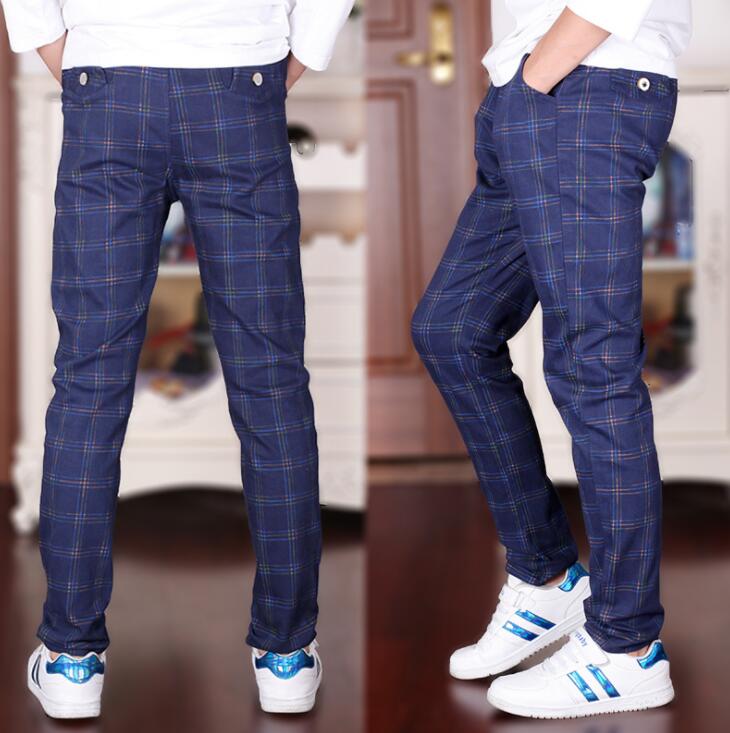 2018 Inverno Ragazzi Adolescenti Pantaloni di Cotone Plaid Per Bambini Pantaloni per lo Sport per I Ragazzi Pantaloni Solidi 3 4 6 8 10 12 14 16 anni I Bambini Dei Vestiti Dei Ragazzi