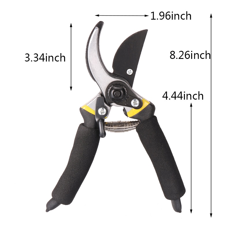 8 Inch Bypass Pruning Shears Garden Plant Scissor Branch Pruner Trimmer Tools