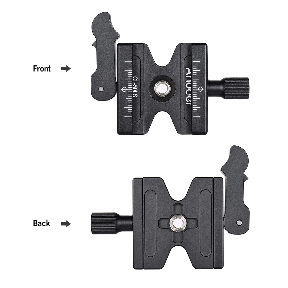 Andoer CL-50LS Aluminum Quick Release Clamp with Adjustable Lever for Arca Swiss Standard Quick Release Plate Ball Head Tripod