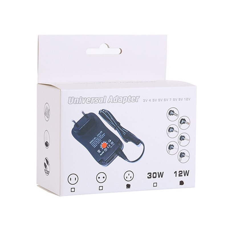 30w ac/dc-adapter justerbar strømadapter 3v 4.5v 5v 6v 7.5v 9v 12v 2a 2.5a universalladerforsyning usb-utgang til cctv-kamera