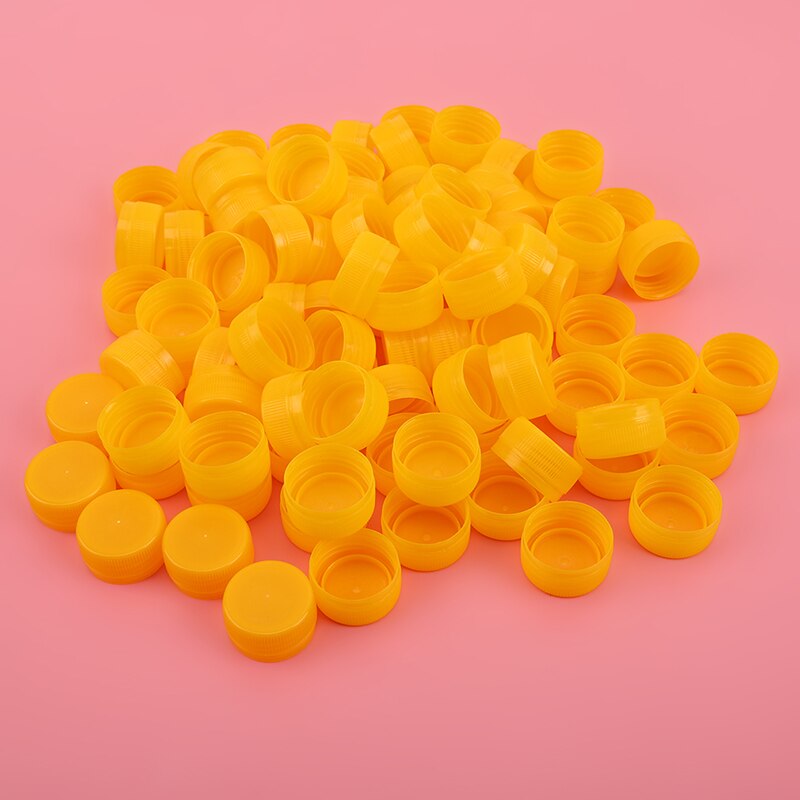 100Stck Kunststoff Flasche Kappe Mineral Wasser Flasche Kappen Kindergarten Handgemachte Kreative Farbe Puzzle Flasche Kappen