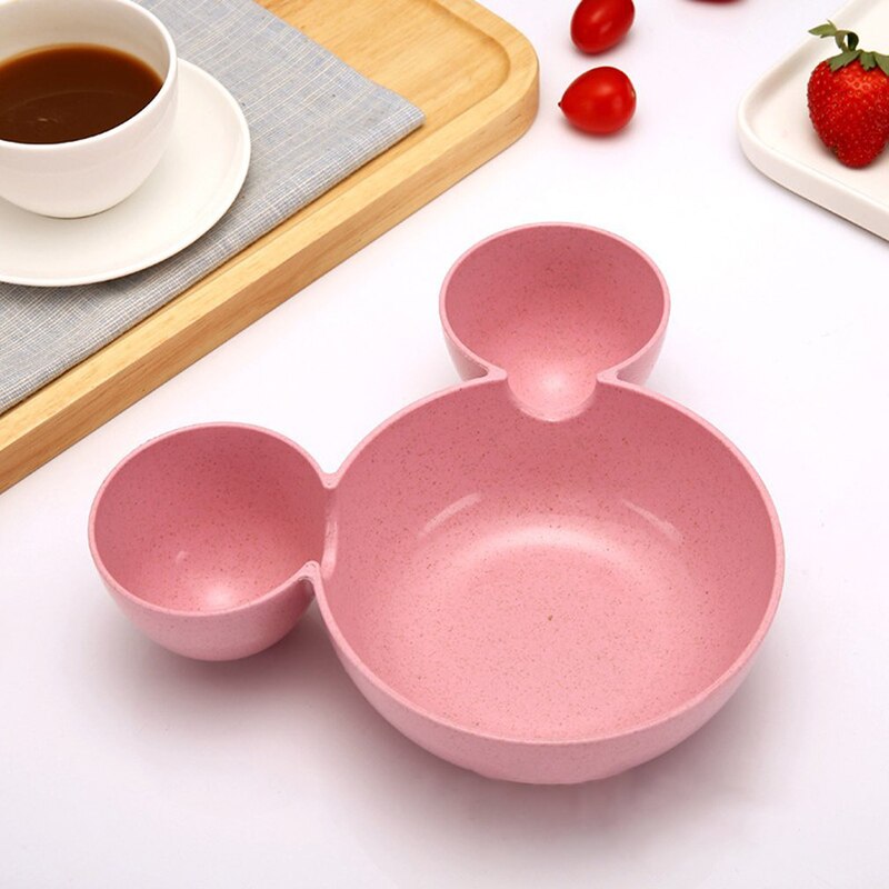 Cartoon Cute Children Kids Plastic Rice Bowl Lovely Eco-friendly Fruit Plate Dishes Tableware Baby Lunch Bowl