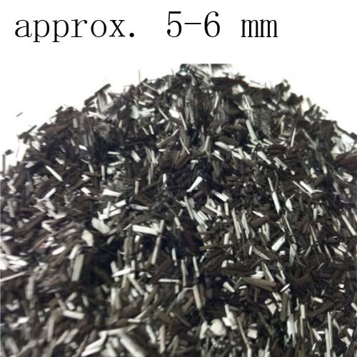 Carbon Fiber Chopped Wire Forged cut short Fibre Filament Debris Fragment Chippings 2mm / 5mm / 8mm / 10 mm weight: 500g: 5-6mm-500g