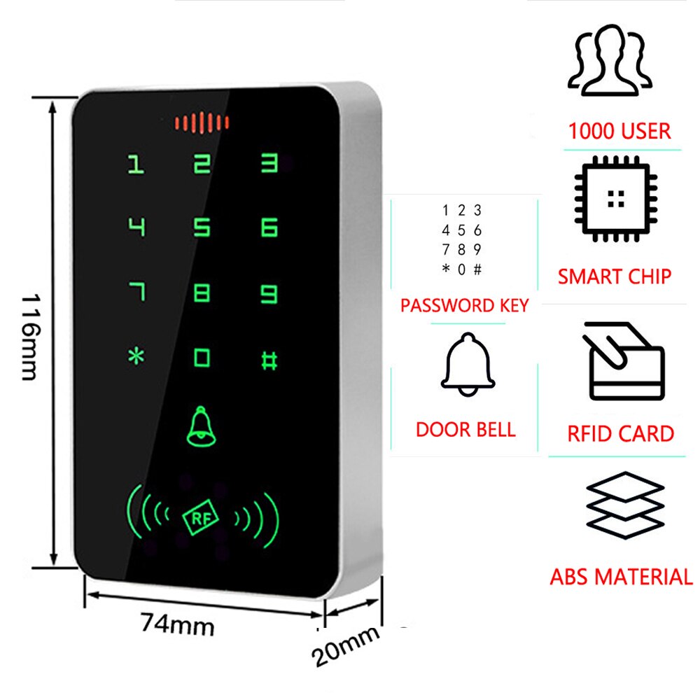 Access Control Kit Backlight Smart Keypad 125K Standalone Access Controller Magnetic lock Power Supply Door Access Control Kits