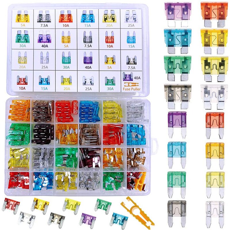 Automotive Car Fuses Kit - 272pcs Auto Blade Fuse Assortment Set Standard & Mini Low Profile Boat Truck SUV