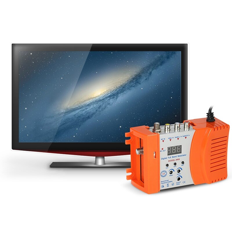 Eu-kontakt, modulator högpresterande kompakt rf-modulator o video tv-omvandlare rhf uhf signalförstärkare  ac230v nstrument