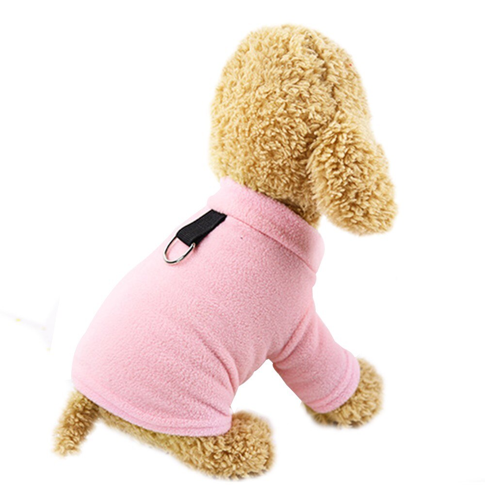 Vinter kjæledyr hund hettegensere varme fleece hundeklær til bulldog chihuahua vinter kjæledyr jumpsuit for hunder katter myk hund sweatshirt frakk: Rosa / Xl