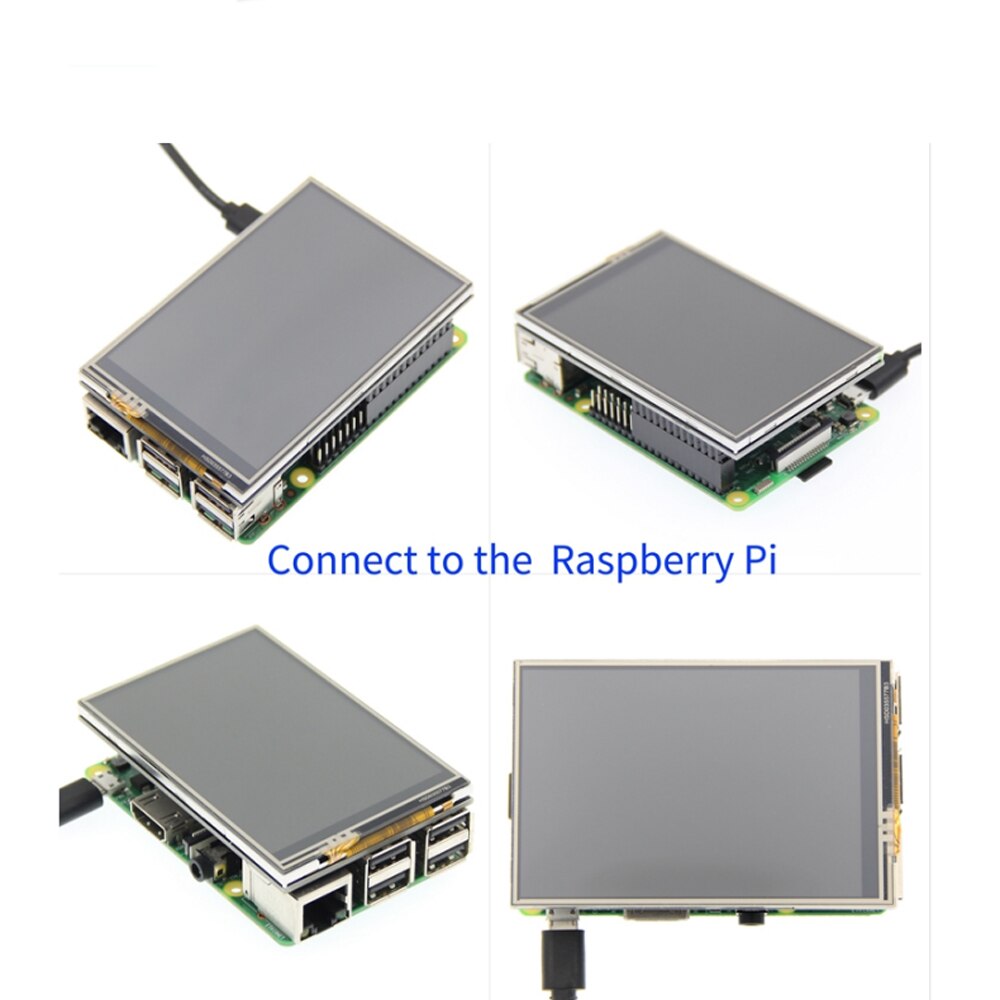 3,5 zoll MHS Rpi display 320*480 resistiven touch unterstützung 125 Mhz SPI signal eingang TFT LCD bildschirm ILI9486L