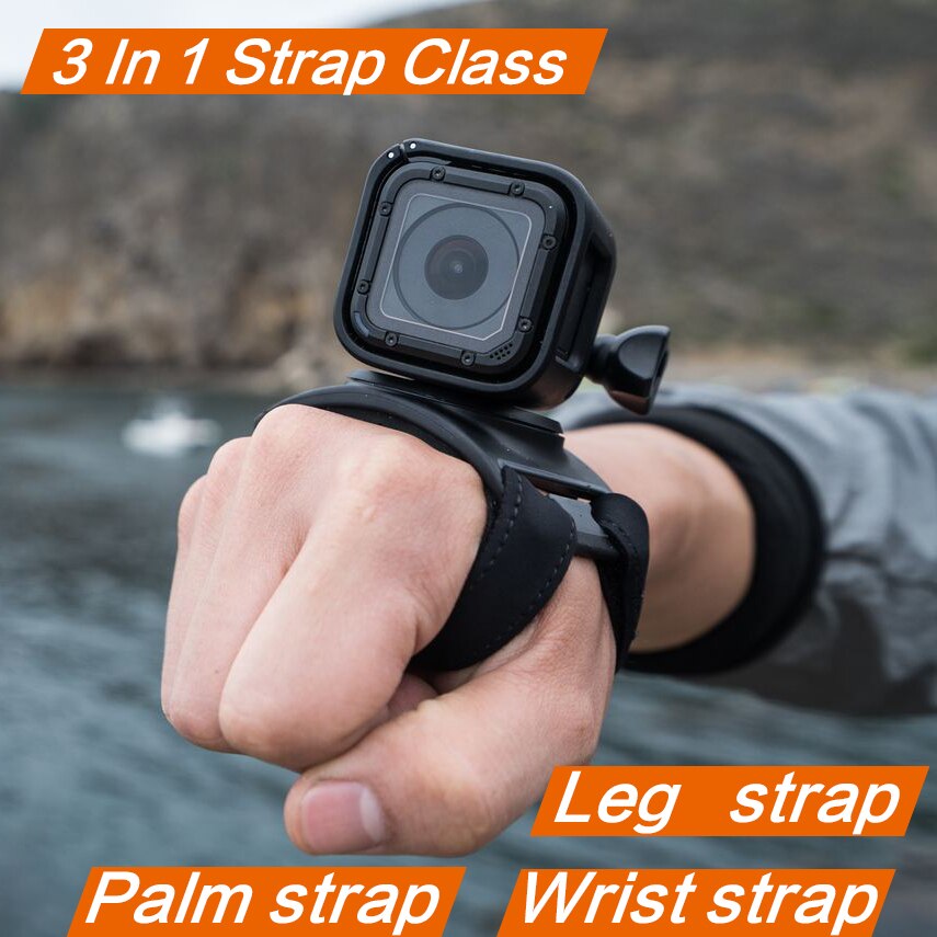 360 Graden Rotatie Hand Wrist Strap Voor Gopro Hero 9/8/7/6/5/4 Go Pro hand Mount Houder Been Band Voor Xiaomi Yi 4K SJ4000