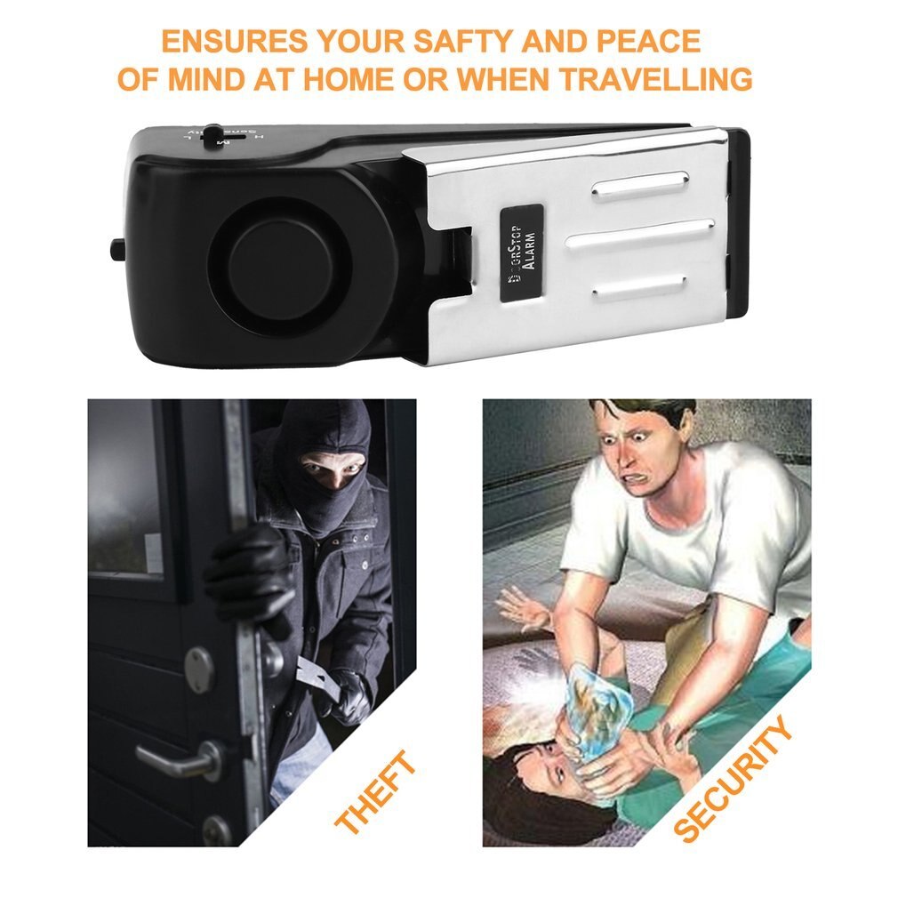 Door stop stopper alarm block blocking system 125 dB Anti-theft Burglar Stop System Security Home Wedge Shaped