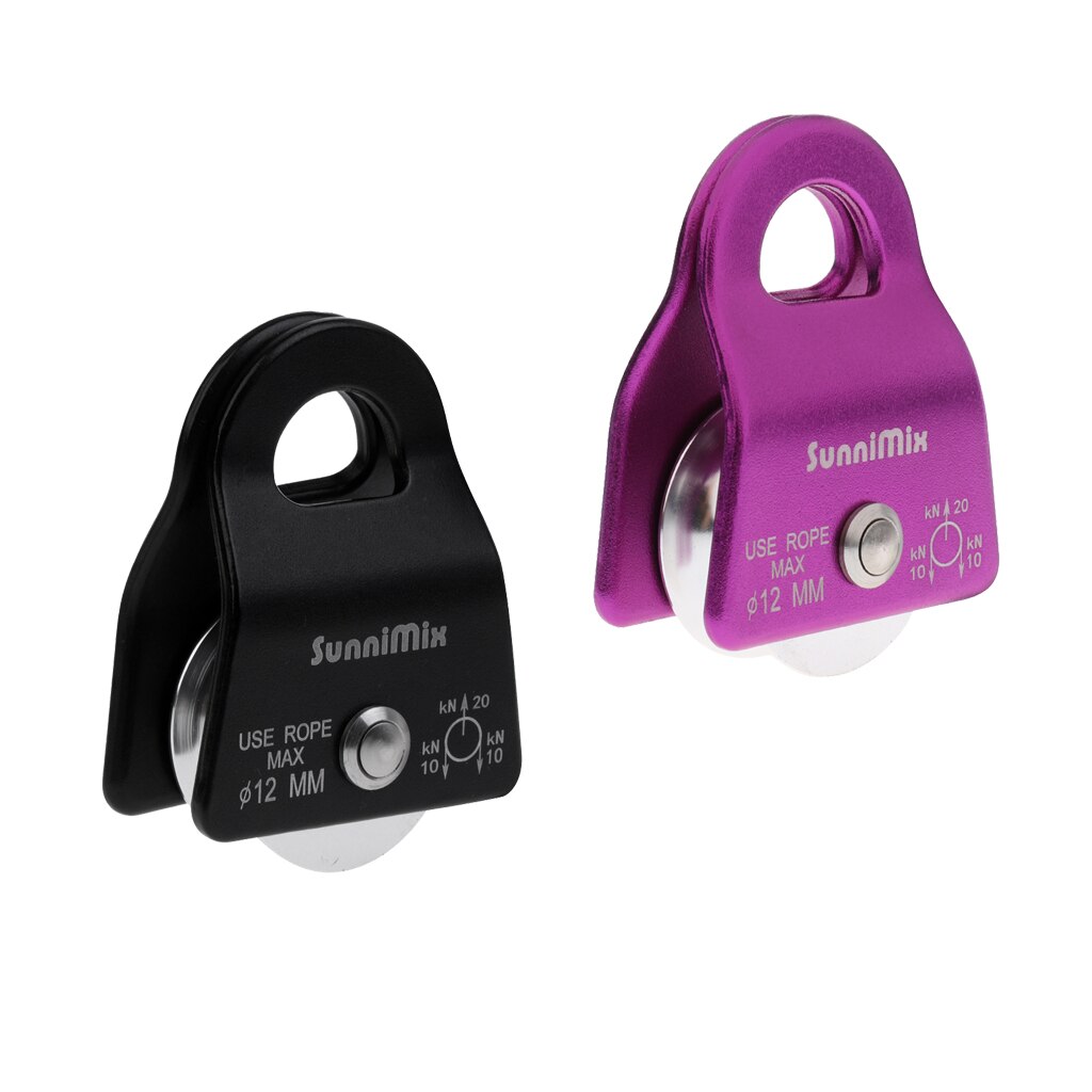 20KN General Purpose Mobile Pulley for Rock Tree Climbing Rigging Lifting