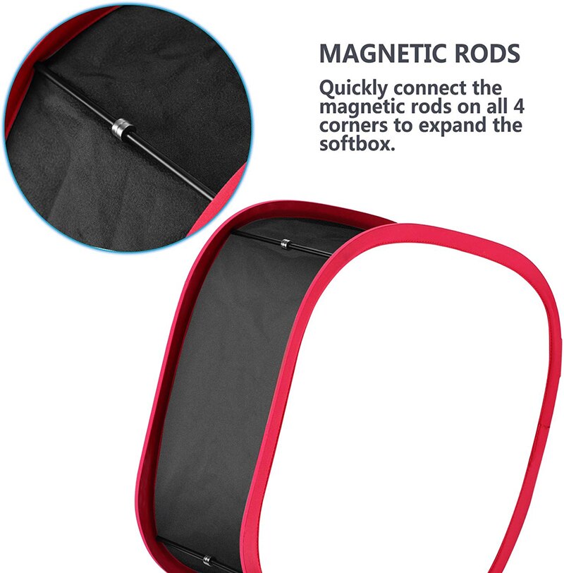 Yongnuo – boîte à lumière pliable de 41x41cm, diffuseur avec bordure rouge pour lumière LED carrée, YN600 YN900 pour Portrait de Studio Photo et vidéo