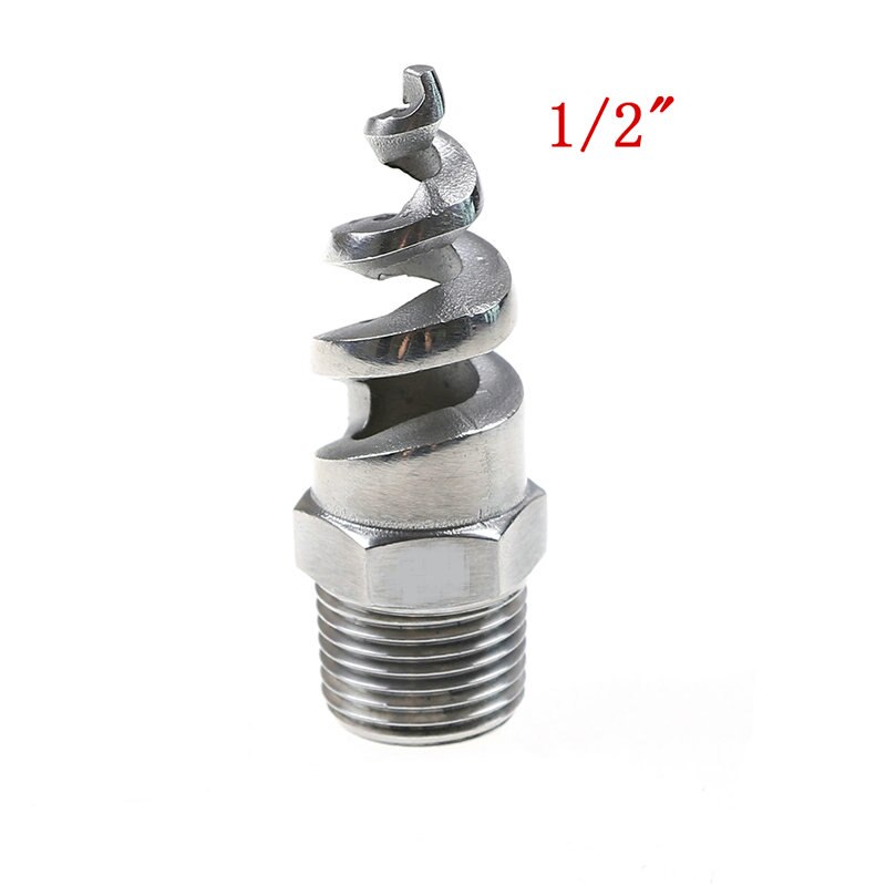 ! 1" 1/2" Full Cone Spiral Jet Nozzle Stainless Watering Mist Sprinkler For Garden And Lawn Irrigation: Default Title