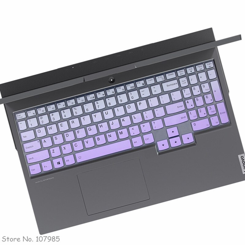 Housse de protection en Silicone pour clavier d&#39;ordinateur portable, 17.3 pouces, pour Lenovo Legion 5 17arh05h 17ach6h 17imh05 17 imh 17arh 17: Gradualpurple
