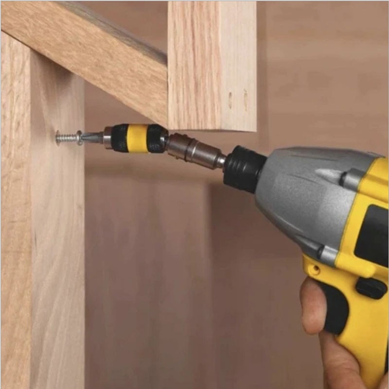 Electromagnetic Screw Bit Tip Quick Change Lockin Bit Holder With Spring Release Collar Flexible Durable Magnetic Shaft Drill