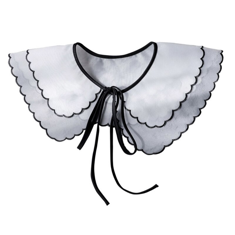 Lolita Decoratieve Nep Kraag Kant Sjaal Borduren Gelaagde Mesh Dickey Ketting N58F