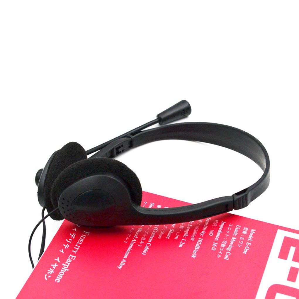 3.5mm Wired Stereo Headset Noise Cancelling Earphone Microphone Computer Laptop Headphone 2 Interfaces