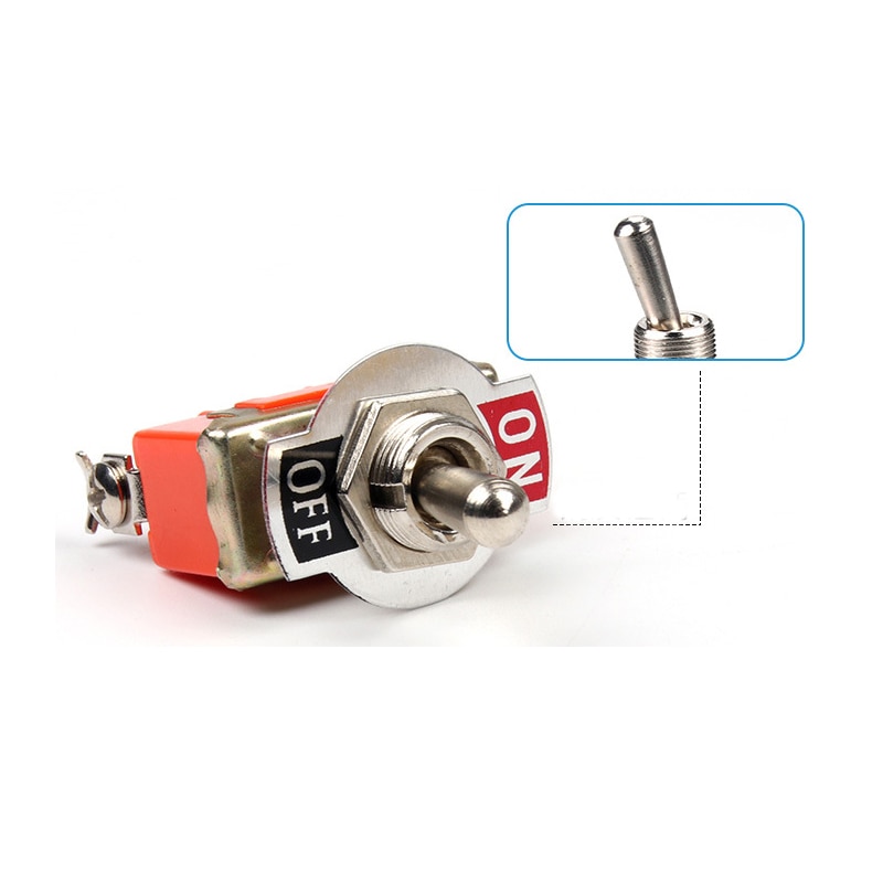 1 PC SPST 12mm Waterproof Switch On-Off Miniature Toggle Switches 15A 250V