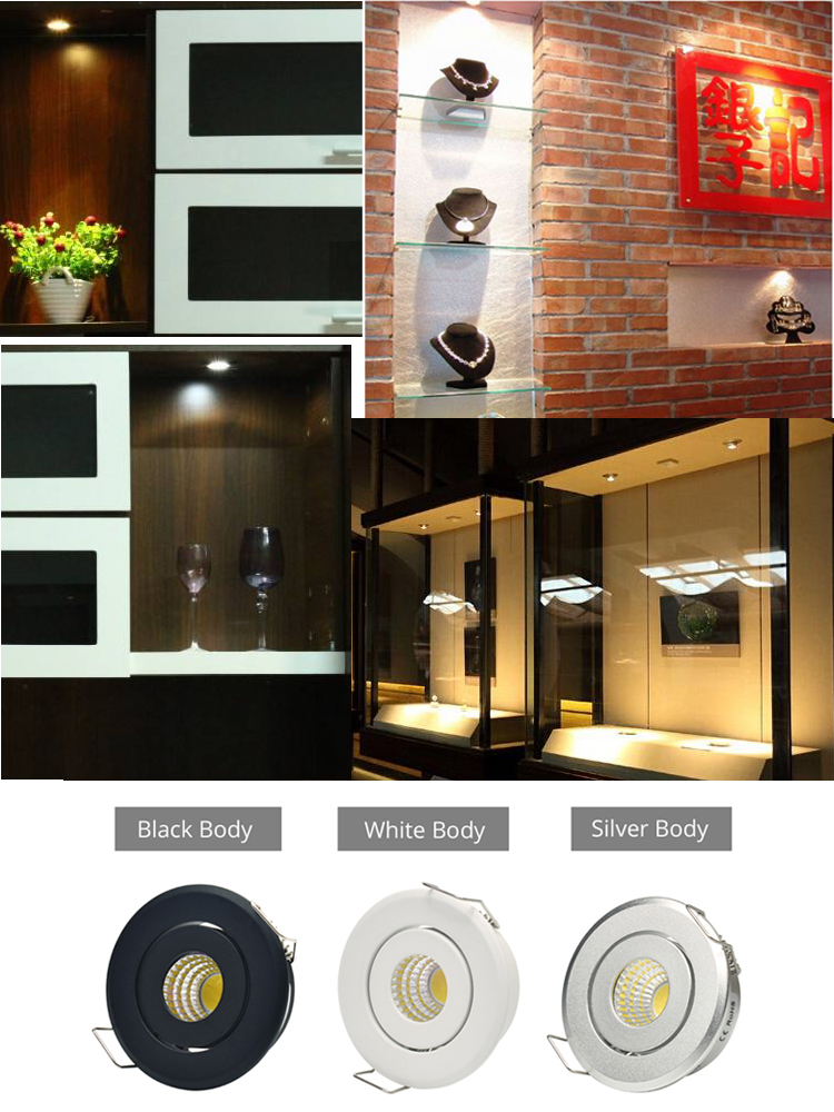 Mini LED Downlight Ceiling Spot Light COB 3W DIY Starry Sky Cabinet Lights Cut Home 40-45mm AC85-265V