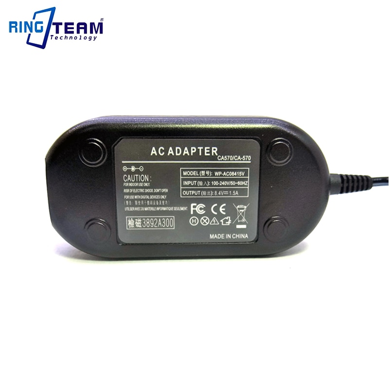 Netadapter ca -570 ca570 ca570k voor canon digitale camera  xc10 zr60 zr65mc zr70mc zr80 zr85 zr90 zr100 zr200 zr300 zr400