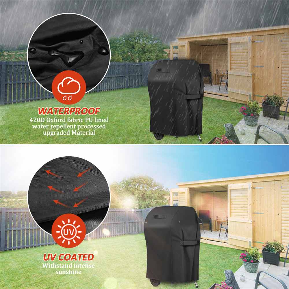 4 Sizes BBQ Grill Barbeque Cover Anti-Dust Waterproof Weber Heavy Duty Charbroil BBQ Cover Outdoor Rain Protective Barbecue
