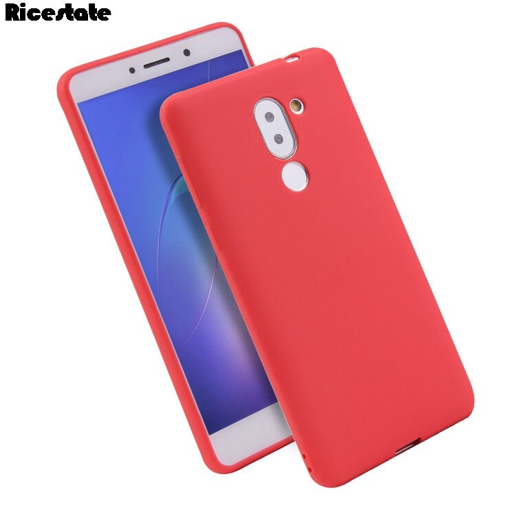 Huawei Honor 6X / Mate 9 lite / GR5 Silicone tpu Soft Back Cover for Huawei Honor 6X Frosted Matte solid colors Case: Honor 6X / Red