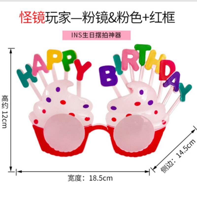 Grappige Glazen Photobooth Props Gelukkige Verjaardag Foto Props Afstuderen Partij Decoratie Diy Photo Booth Verjaardag Feestartikelen: Mintgroen