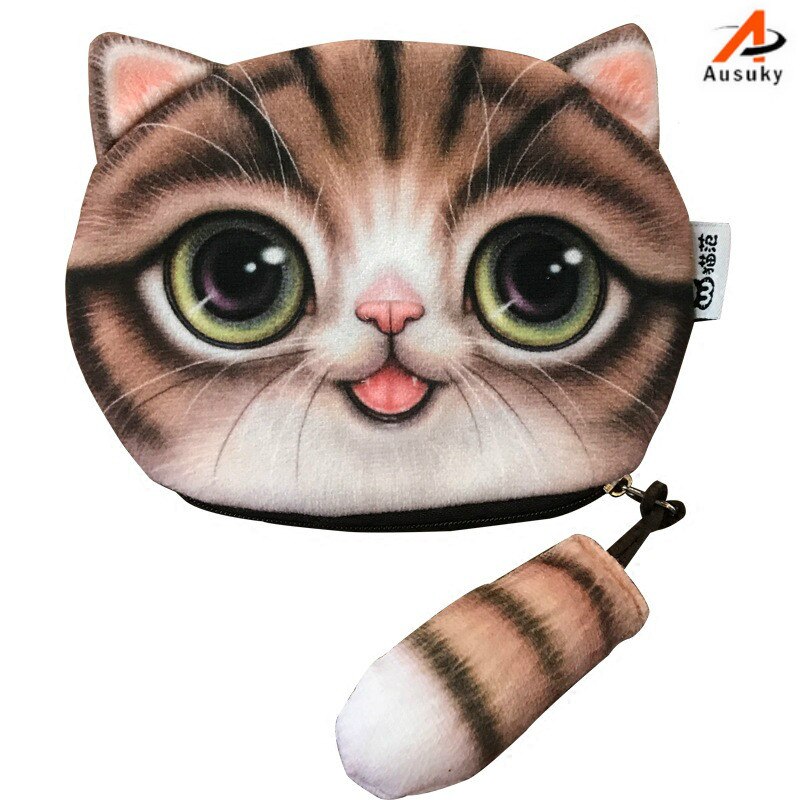 Meow star stoffen portemonnee dames portemonnee dames portemonnees en handtassen magische portemonnee muntzak pluche kat portemonnee