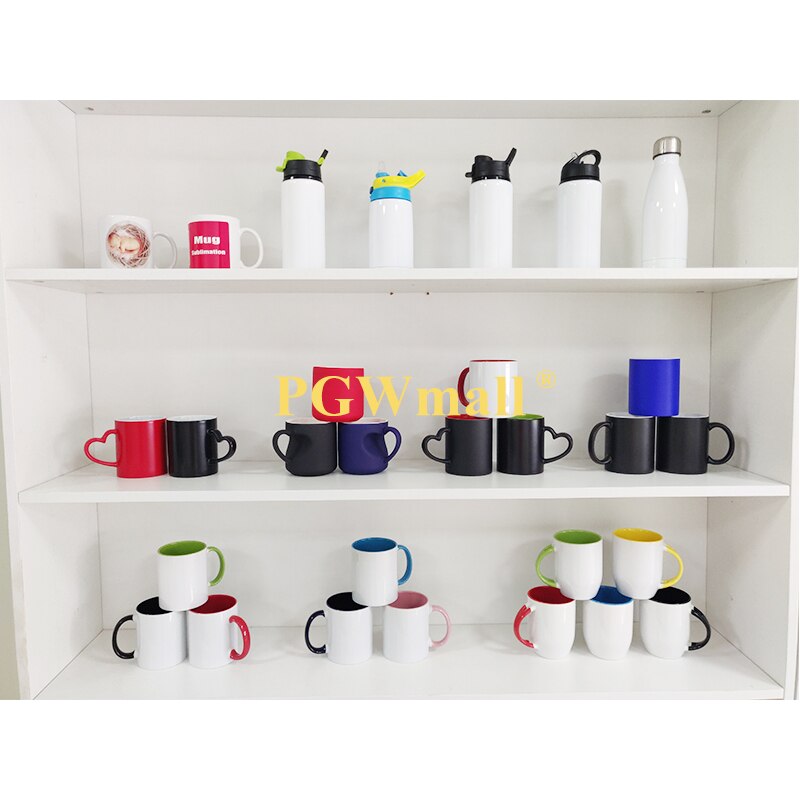 Color changing 11oz Ceramic Sublimation Photo Mugs Blank Cup DIY Mugs Heat Transfer