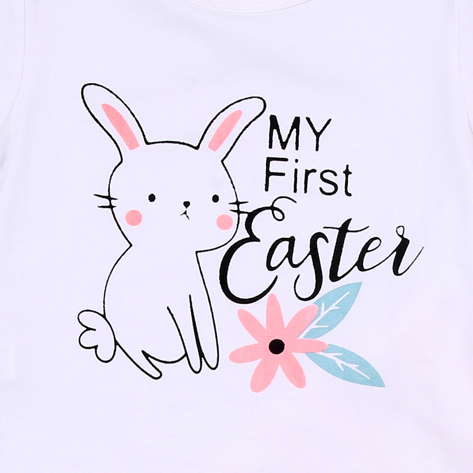 Citgeett Summer Easter 0-18 Months Baby Girls Boys Clothes Cute Rabbit Letter Long Sleeve Romper Stripe/Print Pants Hat Set