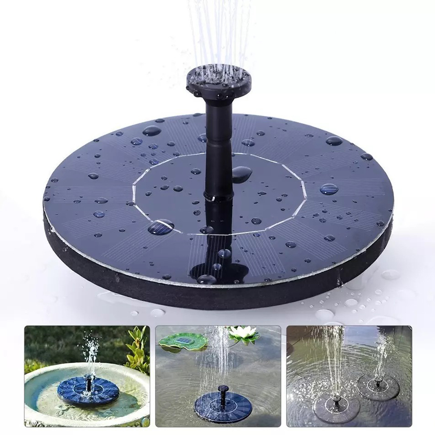 Small Solar Water Fountain Pool Pond Waterfall Fountain Garden Decoration Outdoor Bird Bath Solar Powered Fountain Floating Wate