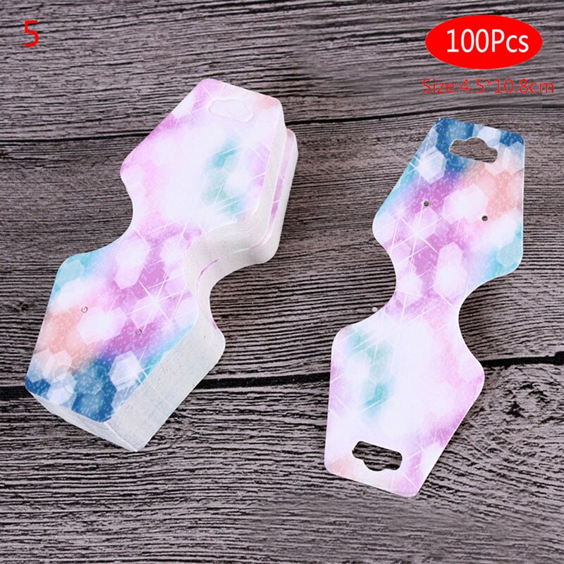 100 stk farverigt tryk papir kort smykker halskæde armbånd hænge tag bryllup note gør det selv blank pris navn hænge tag håndværk