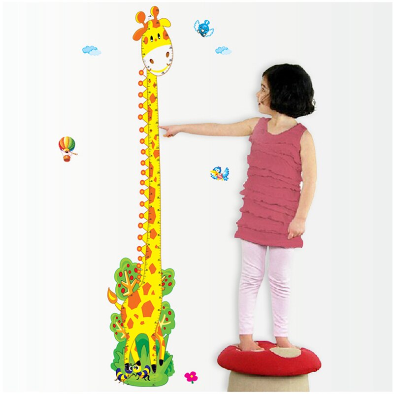 Zs Sticker Giraffe Afstandsmeter Muursticker Kinderen Home Decor Cartoon Muur Sticker voor Kinderkamer Baby Nursery