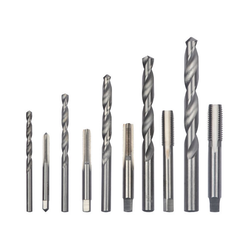 13Pcs Thread Repair Kit High Speed Steel Thread Repair Kit Engine with Hex Wrench Various Specifications Twist Drill Repair Too