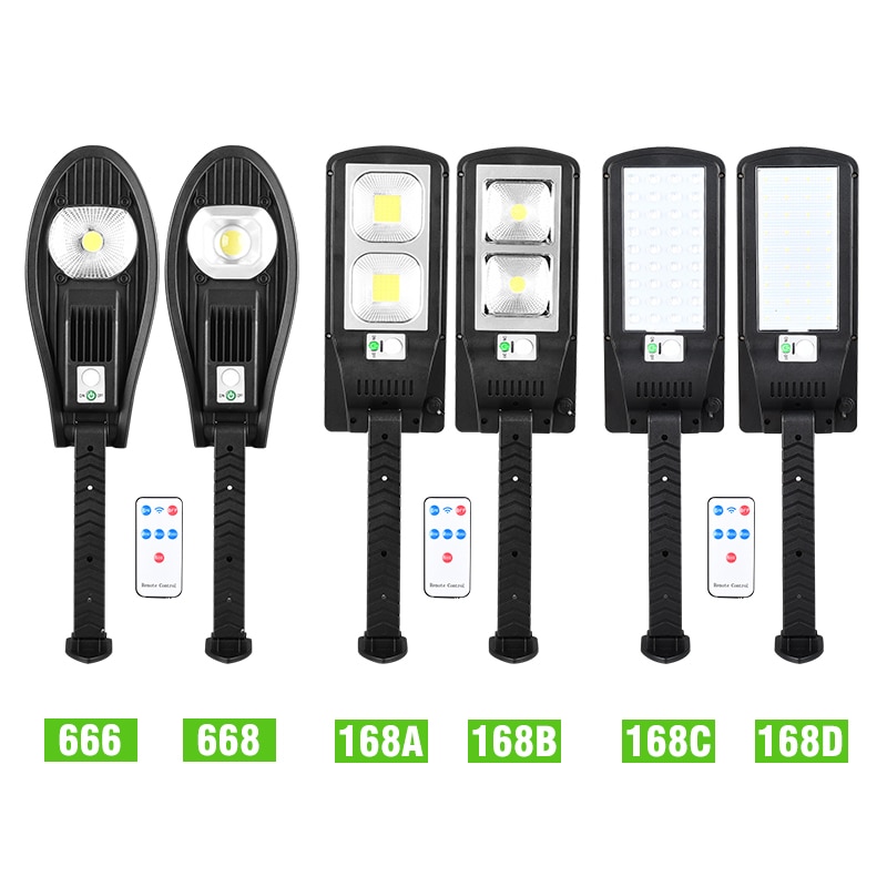 COB LED lampadaires solaires extérieur étanche IP65 lumière de jardin solaire PIR capteur de mouvement télécommande lampe solaire applique murale