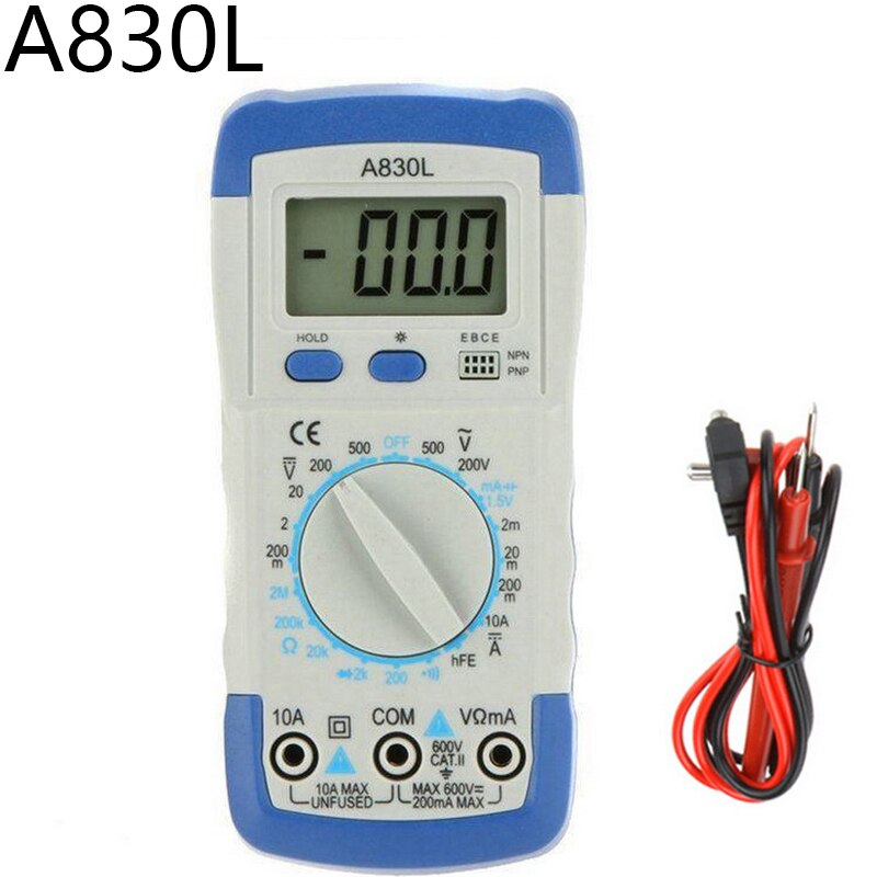 Digital Multimeter M1 A830L Portable Multimeters Handheld Tester Intelligent Digital Multimetro With Test Lead Lcd Display