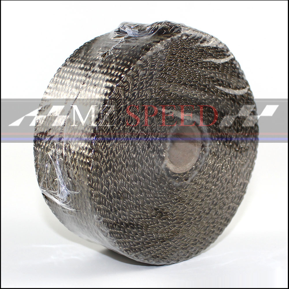Envoltorio para tubo de escape, envoltura de tubo de bajada resistente al calor, bridas de acero inoxidable de 5m x 5cm para motocicleta y coche