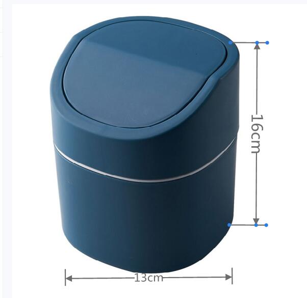 Mini Kleine Abfall Mülleimer Schreibtisch Müll Korb Hause Tisch Kunststoff Mülleimer Büro Liefert Mülleimer Kleinigkeiten Fass Kasten: kippen-Blau
