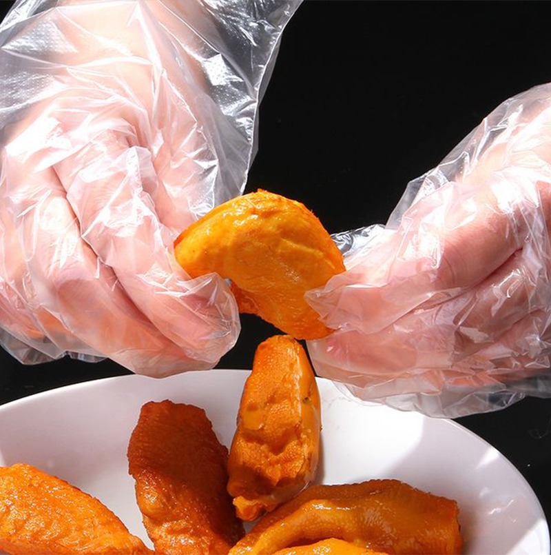 x1000 Guantes desechables de plástico para preparación de alimentos fruta y verdura, para cocina, restaurante.