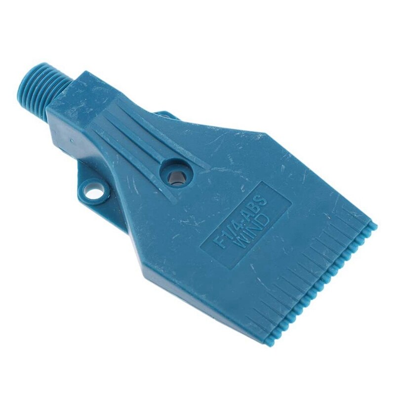 2 Stuks Lucht Blazen Nozzle 1/4 Inch Buitendraad Fan Nozzle Wind Jet Sproeikop 3 Gat Platte En Ronde vorm Nozzle