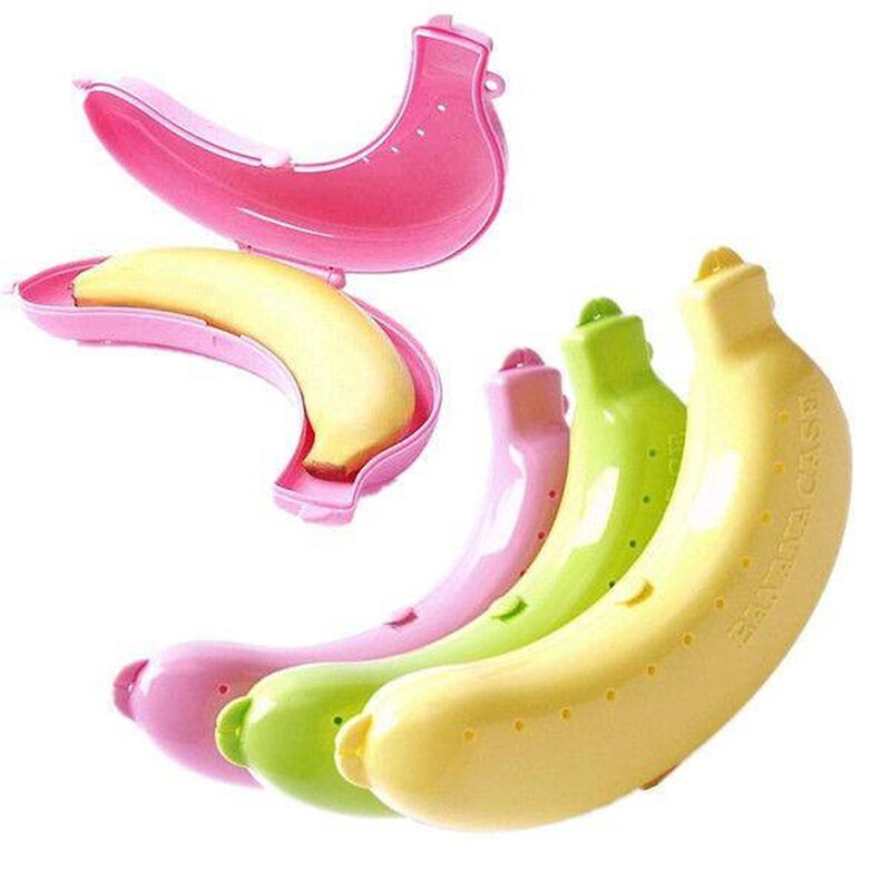 Mignon fruits banane étui en plastique boîte à déjeuner protecteur porte-conteneur transporteur stockage enfants jouets outils de cuisine