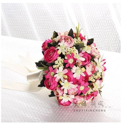 purple light green pink Blue Ivory Yellow wedding flower wedding bouquet: 08