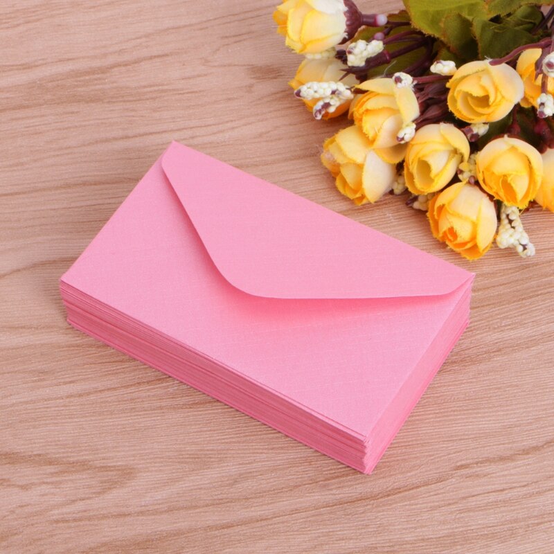 50Pcs Retro Blank Mini Paper Envelopes Wedding Party Invitation Greeting Cards
