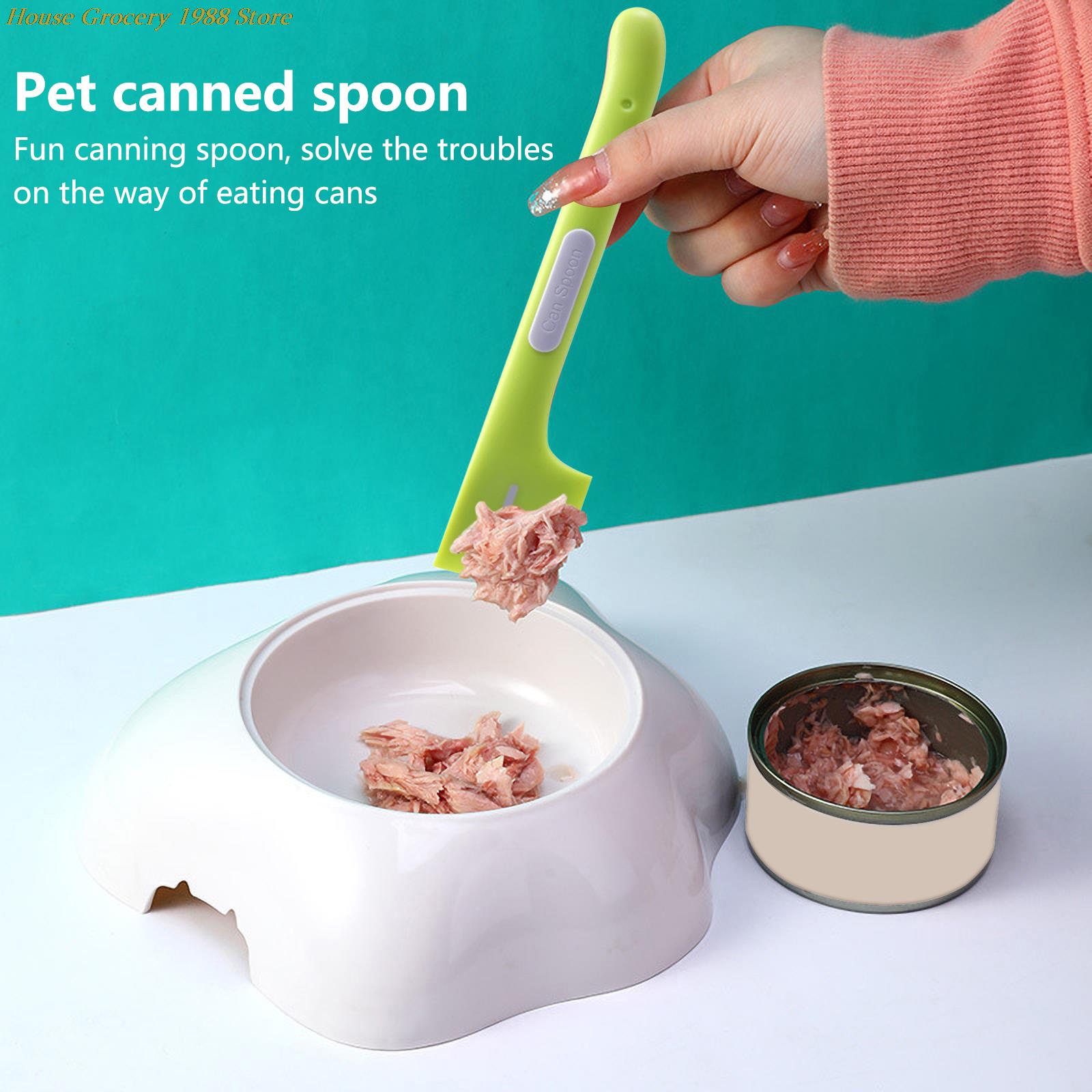 Abridor de latas multifunción portátil para mascotas, cuchara para enlatar, pala para comida de gato y perro, bolsa de sellado con Clip, accesorios para cachorros