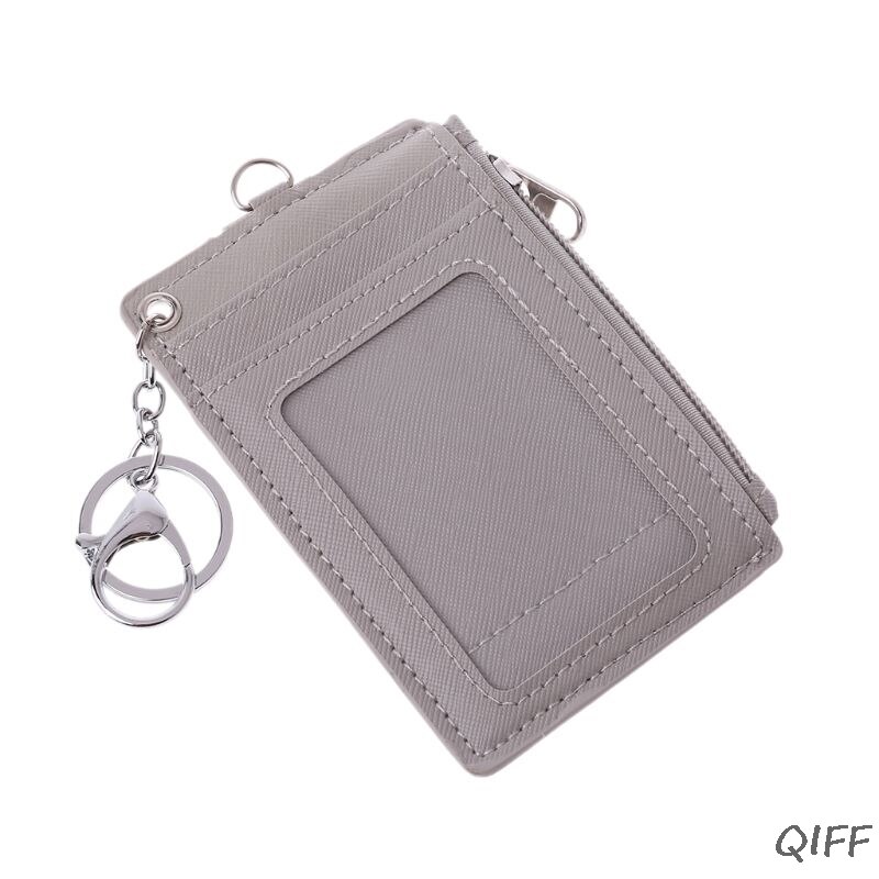 Porte-carte d'identité en cuir Portable, porte-Badge de crédit, porte-monnaie, portefeuille, porte-clés: GY