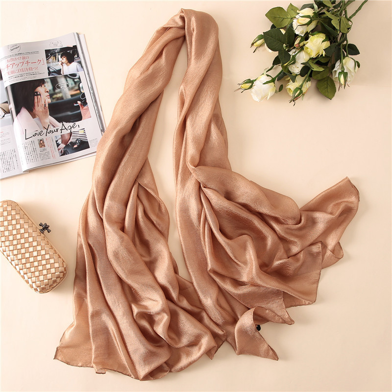 2023 de lujo bufanda de para mujer liso seda liné chales bufandas verano señora pañuelos Pashmina Foulard Hijab 180*90Cm